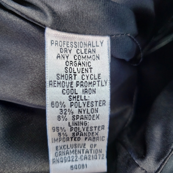 Jessica McClintok Black Dress Size 6 - Picture 11 of 13